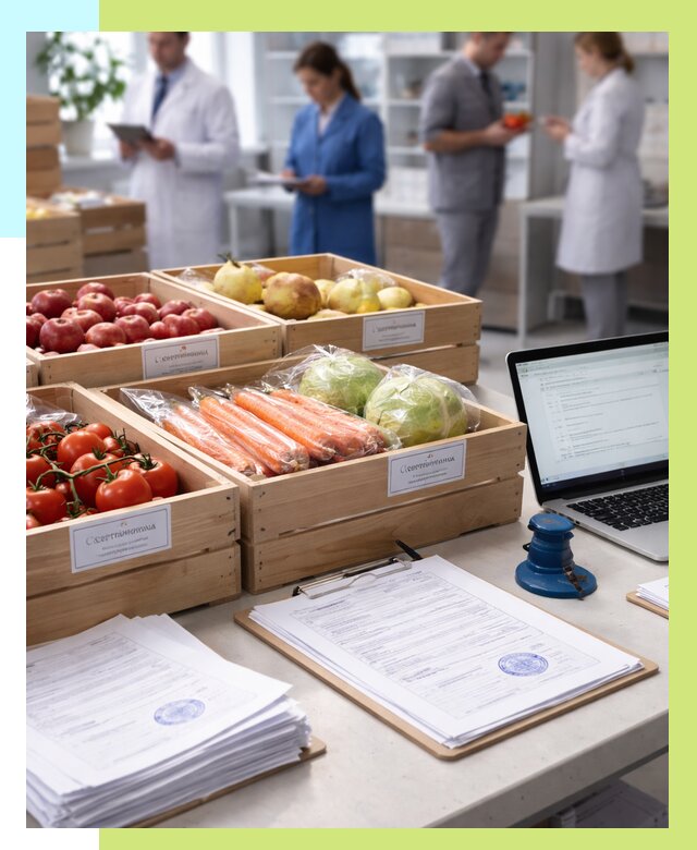 Сертификация овощей и фруктов в Ефремах от 8708 р. | Алешин-Фрм