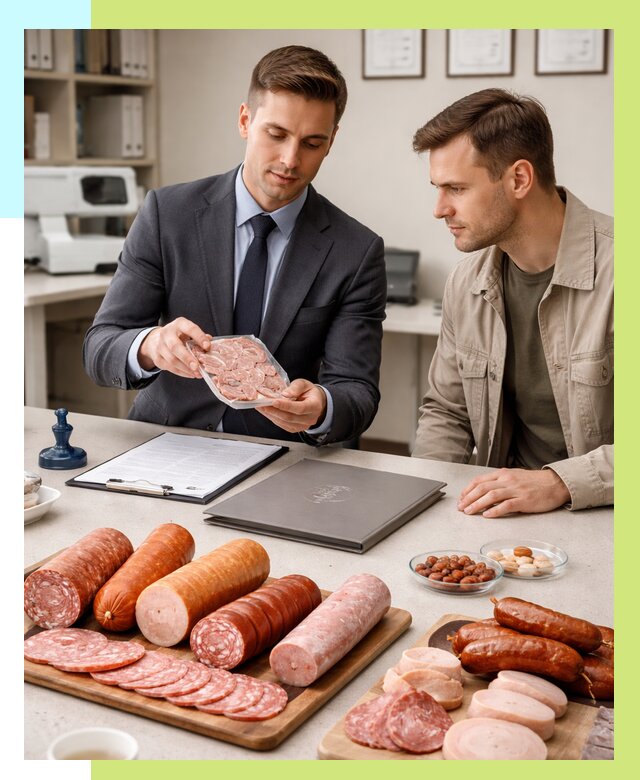 Сертификация колбасных изделий в Ефремах от 7684 р. | Алешин-Фрм