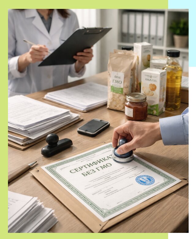 Получение сертификата Без ГМО для продукции в Ефремах